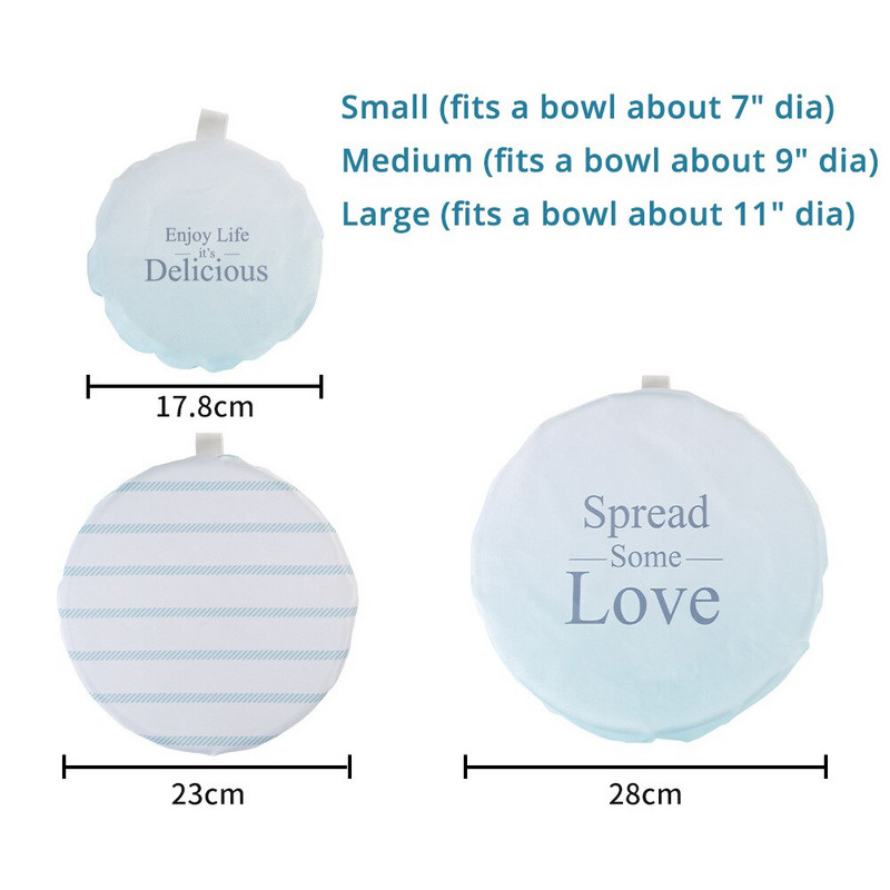 Leeseph korduvkasutatavad riidest kaussi kaaned leivakindlaks, lihtsaks puhastamiseks ja lihtsaks kasutamiseks, pestavad kaaned kööginõude või toidu jaoks