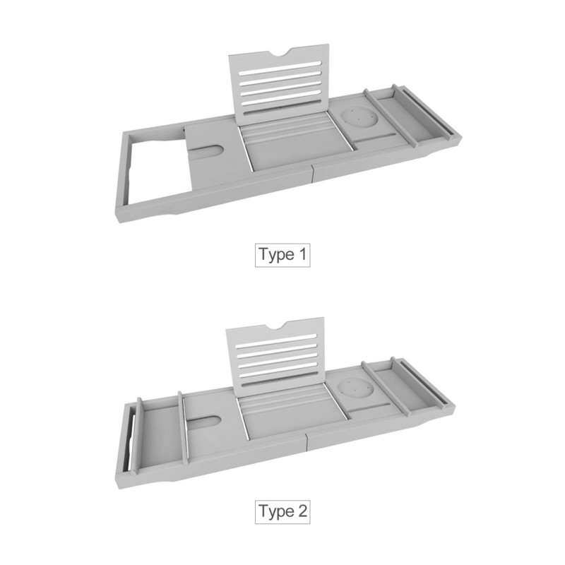 Tavă pentru cada de baie din bambus Accesorii pentru raft pentru baie Tavă de baie extensibilă Suport reglabil pentru vin Tabletă Organizator de cărți Tavă de servire