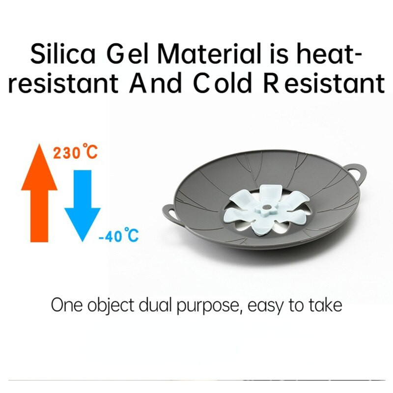 Silikónové viečko na panvicu, zátka proti rozliatiu, kryt na hrniec, kuchynské príslušenstvo, kuchynské náradie, kvetinový riad, kuchynské príslušenstvo