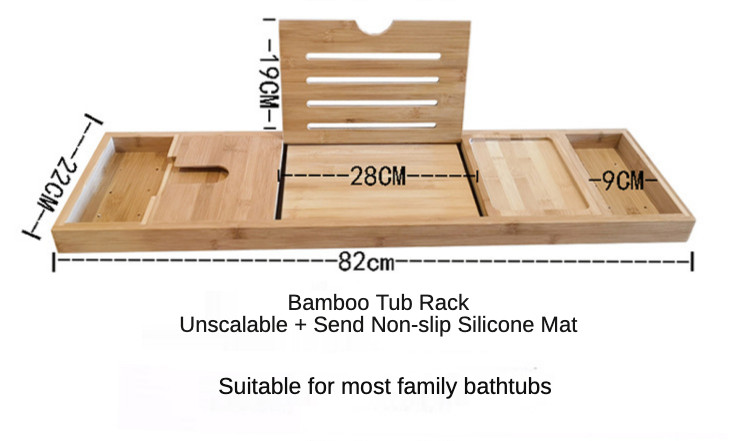 Kadica Caddy Poslužavnik Košara Držač tableta za knjige Vino Police za odlaganje u kupaonici Regali Polica za odvod od bambusa Neklizajući umivaonik Posuda za kadu