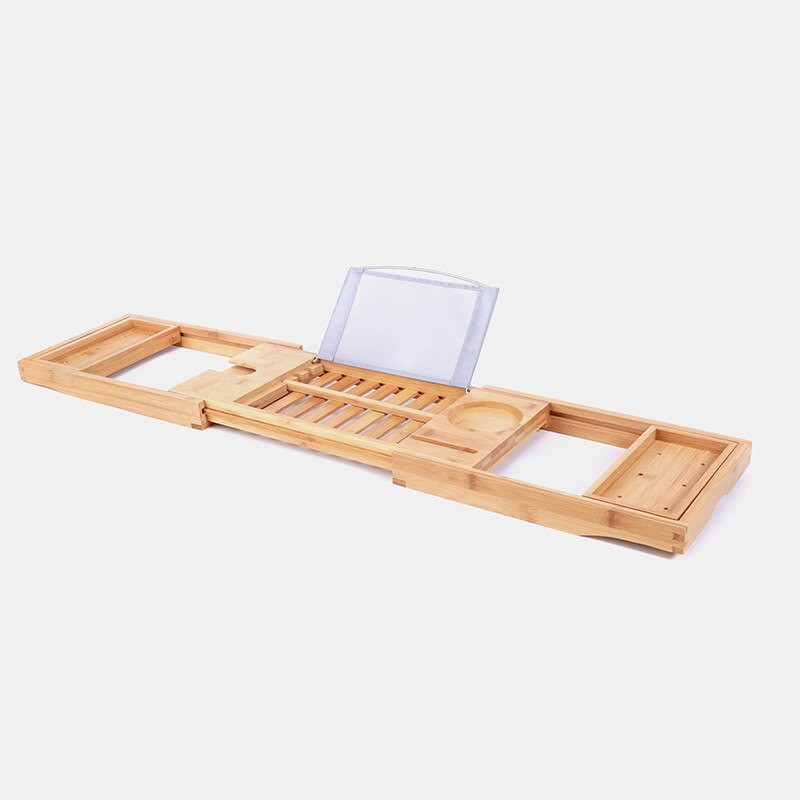 Acasa Raft cada Bamboo Bath Caddy Tava de baie extensibila din bambus