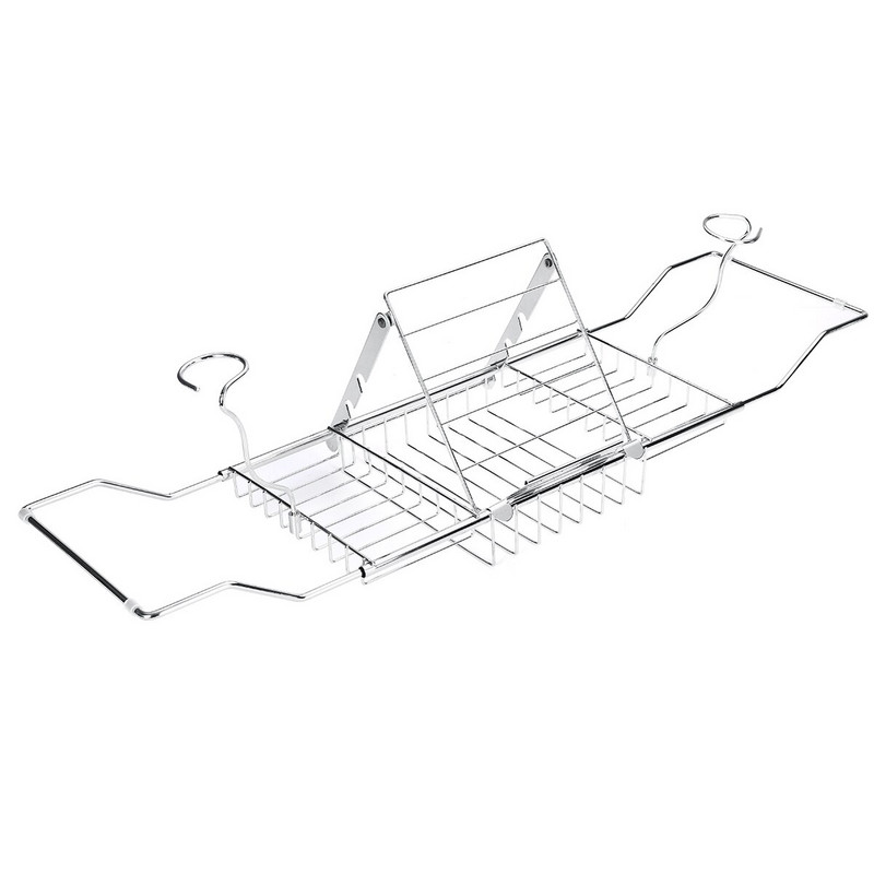 Nerūdijančio plieno vyno knygų laikiklis Sandėliavimo lentyna Ištraukiama vonios lentyna Vonios padėklas Dušo kabina sulankstomas vonios stovo rankšluostis