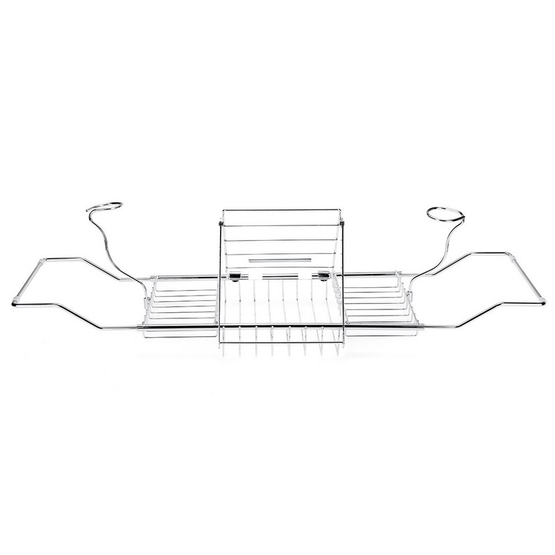 Nerūdijančio plieno vyno knygų laikiklis Sandėliavimo lentyna Ištraukiama vonios lentyna Vonios padėklas Dušo kabina sulankstomas vonios stovo rankšluostis