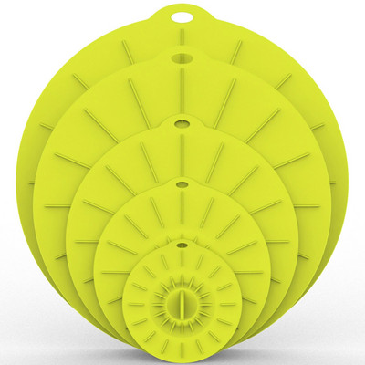 5PCS Силиконови капаци Покрития за микровълнова фурна Покритие за храна за купи Чаши Саксии Тигани Свежи капаци Силиконови капаци за купи без BPA