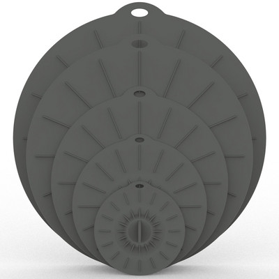 5PCS Силиконови капаци Покрития за микровълнова фурна Покритие за храна за купи Чаши Саксии Тигани Свежи капаци Силиконови капаци за купи без BPA