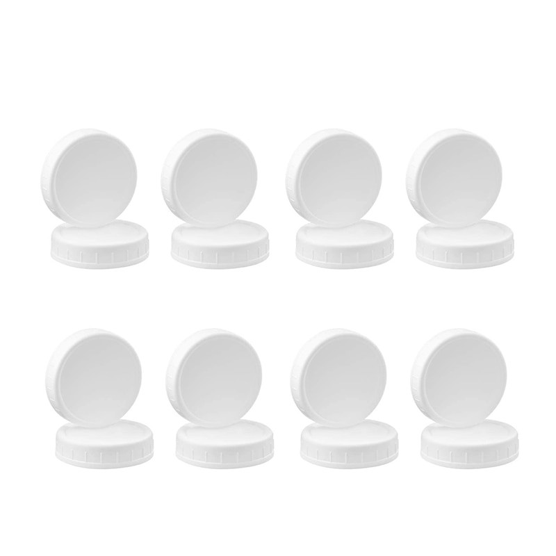 16 опаковки с широки капаци за буркани Mason, пластмасови капачки за съхранение на буркани за консерви, непропусклива и устойчива на надраскване повърхност