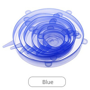 LMETJMA 6/12 БР. Силиконови разтегателни капаци за многократна употреба Кухненски свежи капаци Компресионни универсални силиконови разтегателни капаци KC0338