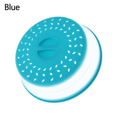 1PC Силиконов сгъваем капак за микровълнова фурна Съхранение на храна Капак за запазване на свежестта Плодове Зеленчуци Гевгир Цедка Капак Кошница за оттичане