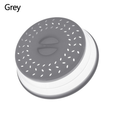 1PC Силиконов сгъваем капак за микровълнова фурна Съхранение на храна Капак за запазване на свежестта Плодове Зеленчуци Гевгир Цедка Капак Кошница за оттичане