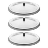 3 бр. Капаци за чаши от неръждаема стомана Прахоустойчиви капаци за чаши за запазване на топлината Капаци за чаши Уплътнения Стъклени чаши Капачки Чаши за вода Капаци за домашен офис