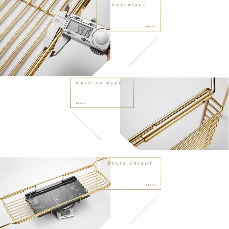 Tavă de baie pentru cadă Organizator de baie extensibil Organizator de duș pentru telefon, tabletă, carte, pahar de vin