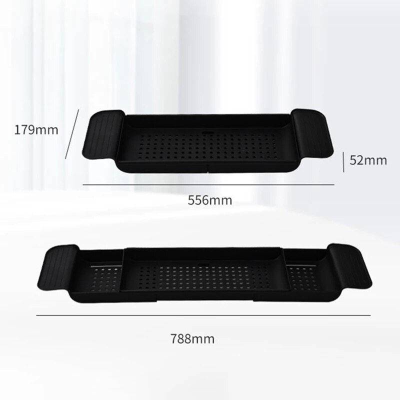 Ištraukiamas vonios laikymo stovas Vonios padėklas lentyna vonia Vonios įrankiai Rankšluosčių laikymo lentyna Virtuvės kriauklės kanalizacijos laikiklis