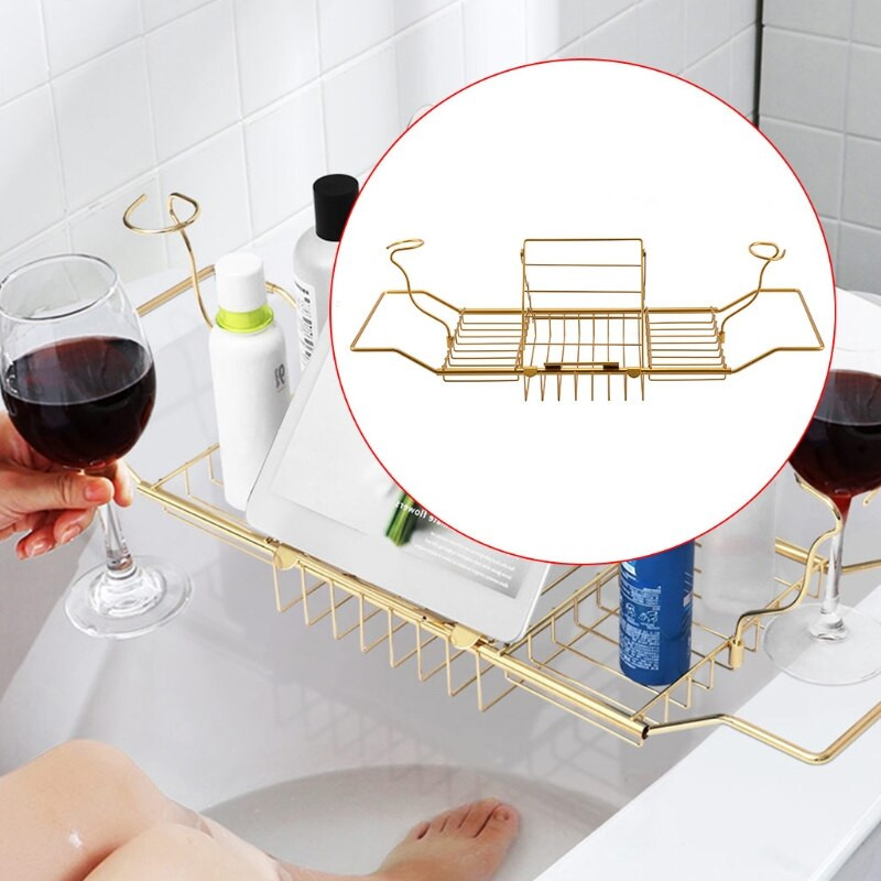 Suport metalic telescopic pentru cada Raft retractabil Suport Tavă Organizator