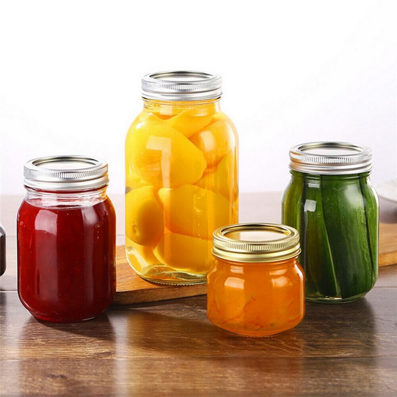 100 komada 86 mm poklopca za konzerviranje masonskih tegli za višekratnu upotrebu, otporni na curenje, srebrno-zlatni poklopci s brtvenim prstenom, kuhinjski poklopac za održavanje svježine