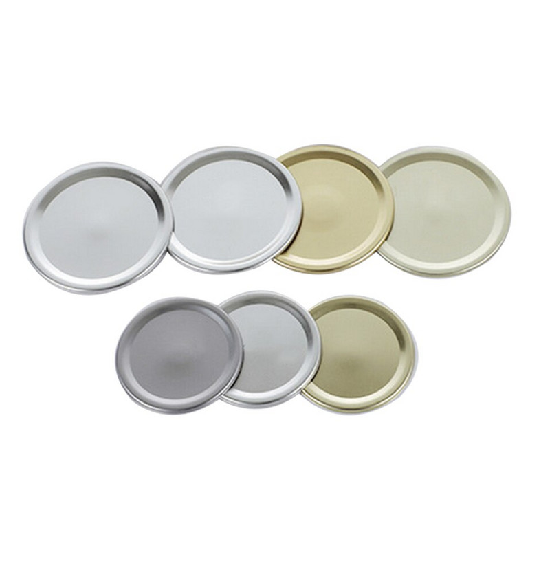 100 komada 86 mm poklopca za konzerviranje masonskih tegli za višekratnu upotrebu, otporni na curenje, srebrno-zlatni poklopci s brtvenim prstenom, kuhinjski poklopac za održavanje svježine