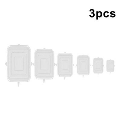 Maisto konservavimo dangtelis Silikoninis dangtelis Elastingas Stratchy Vaisių Daržovių Universalus Indas Šviežias Dangtis Mikrobangų krosnelės dangtelis Šildomas 6vnt