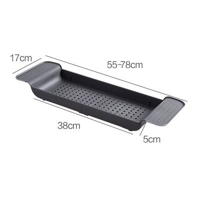 Raft extensibil pentru cada de baie Tava de baie Tava de dus Tava de depozitare Suport pentru prosoape Carte cu vin Suport telefon reglabil Organizator
