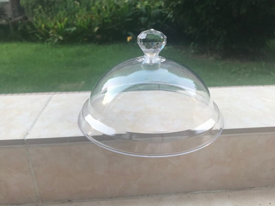 PC skaidrūs akriliniai maisto dulkėms atsparūs plastikiniai apvalūs pyragaičiai šviežiai išlaikantys dangtelius