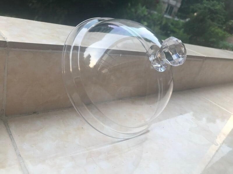 PC skaidrūs akriliniai maisto dulkėms atsparūs plastikiniai apvalūs pyragaičiai šviežiai išlaikantys dangtelius