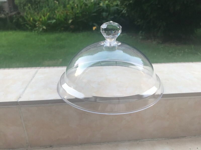 PC skaidrūs akriliniai maisto dulkėms atsparūs plastikiniai apvalūs pyragaičiai šviežiai išlaikantys dangtelius