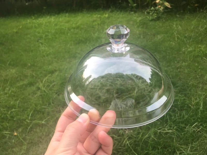 PC skaidrūs akriliniai maisto dulkėms atsparūs plastikiniai apvalūs pyragaičiai šviežiai išlaikantys dangtelius