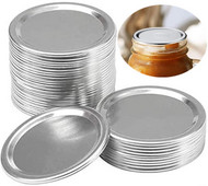 24 de capace de schimb pentru borcane Mason cu inele de etanșare din silicon, reutilizabile pentru conserve cu gură lată obișnuită de 70/86 mm