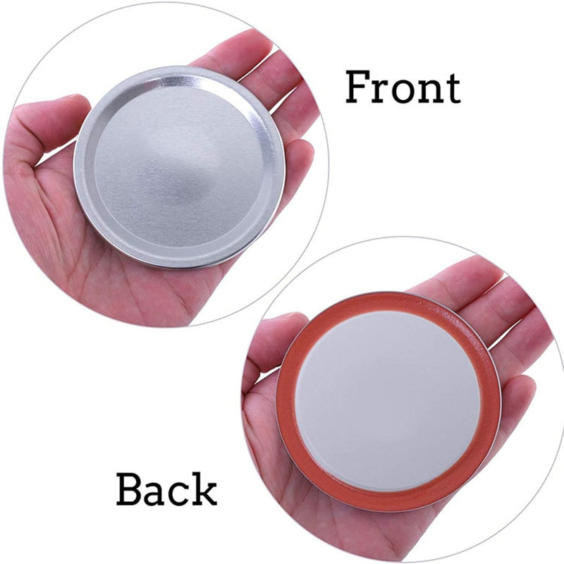 24 de capace de schimb pentru borcane Mason cu inele de etanșare din silicon, reutilizabile pentru conserve cu gură lată obișnuită de 70/86 mm