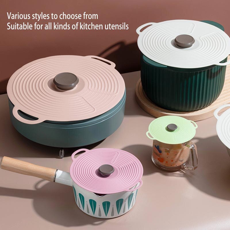 Hrana Silikonski poklopac za održavanje svježine Brtveni poklopac Zaštita od prskanja Spremnik otporan na prašinu Silikonski poklopac Okrugli poklopac Kuhinjski pribor