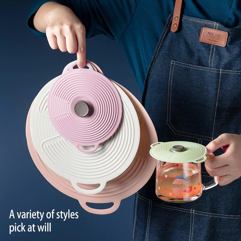 Hrana Silikonski poklopac za održavanje svježine Brtveni poklopac Zaštita od prskanja Spremnik otporan na prašinu Silikonski poklopac Okrugli poklopac Kuhinjski pribor