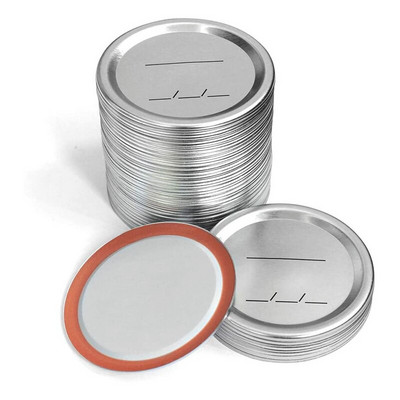 Skatinimas! 80 vnt. plačios burnos konservavimo dangteliai, „Mason Jar“ konservavimo dangteliai kamuoliams, suskaidyto tipo dangteliai, nepraleidžiantys nuotėkio 86 mm „Mason Jar“ dangteliai, skirti „Cann“