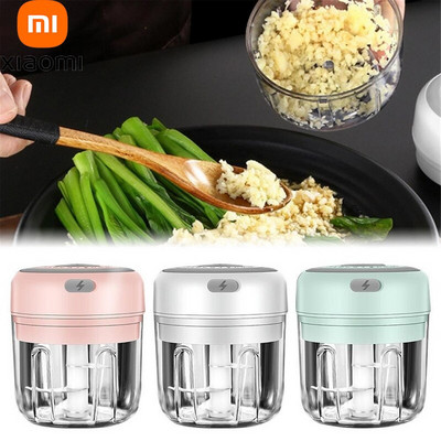 „Xiaomi“ virtuvės aksesuarai elektrinis USB česnakų grūstuvas Česnakų presas Daržovės Pipirai Mėsa Česnakų Smulkintuvas