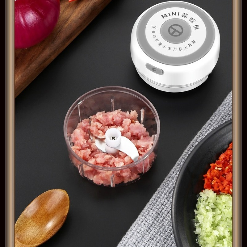 Accesorii de bucătărie Xiaomi Mașină electrică de pisare usturoi USB Presă de usturoi Legume ardei Carne Tocator de usturoi Presă Gadget