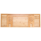 JFBL forró fából készült fürdőtálca Fürdőszoba polcok Jelentkezzen Pad/Book/Tablet Otthon Fürdőszobák Kiegészítők Fürdőkád állványtartó