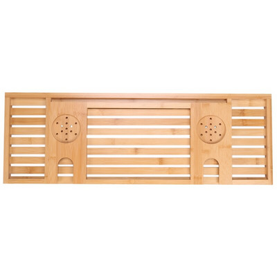 JFBL forró fából készült fürdőtálca Fürdőszoba polcok Jelentkezzen Pad/Book/Tablet Otthon Fürdőszobák Kiegészítők Fürdőkád állványtartó