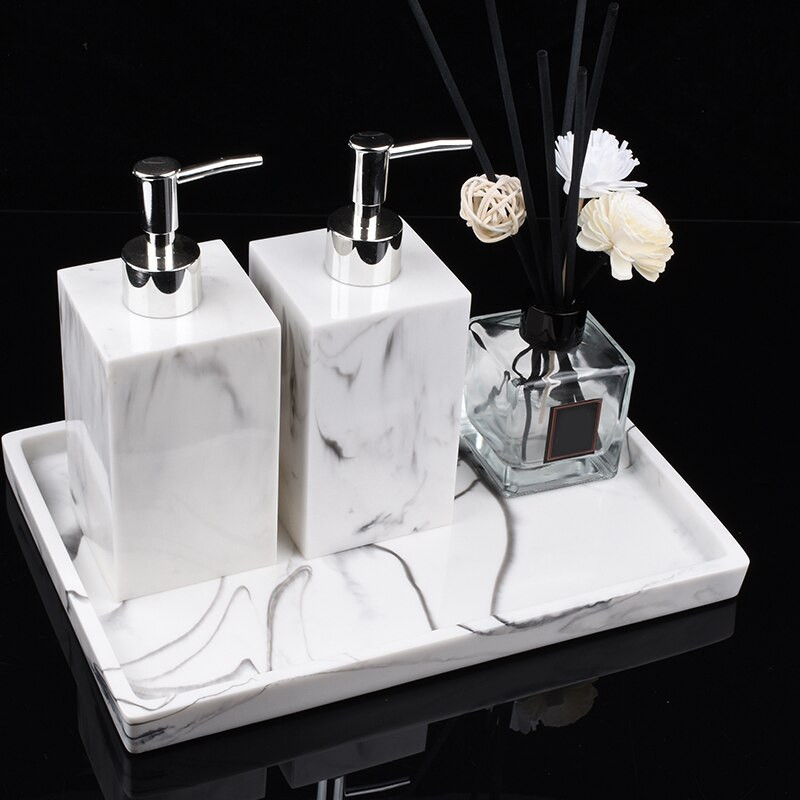 piperetálca, WC-tartály tárolótálca, műgyanta kádtálca Fürdőszoba tálca márványmintás tálca, kozmetikai rendszerező kendőkhöz, gyertya