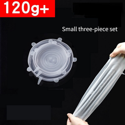 Capac izolator pentru bol pentru răcirea alimentelor Capac sigilat cu specificații multiple, rezistent la căldură, silicon alimentar, pentru conservare.