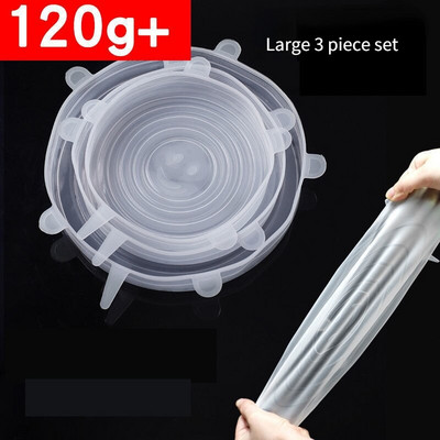 Capac izolator pentru bol pentru răcirea alimentelor Capac sigilat cu specificații multiple, rezistent la căldură, silicon alimentar, pentru conservare.