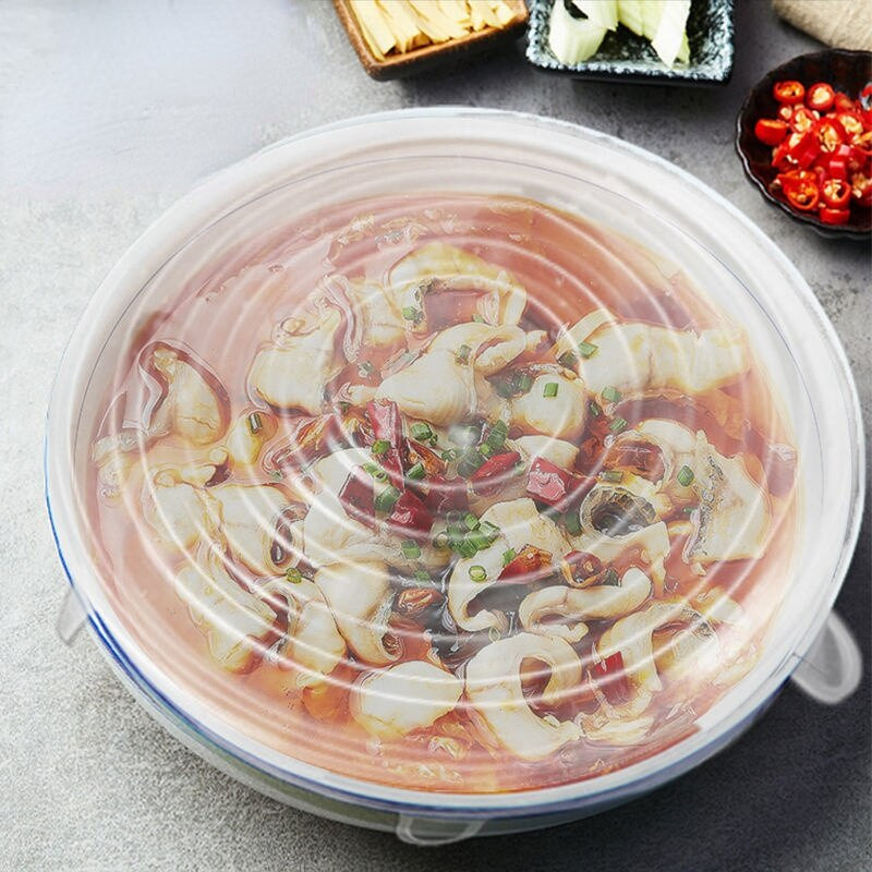 Capac izolator pentru bol pentru răcirea alimentelor Capac sigilat cu specificații multiple, rezistent la căldură, silicon alimentar, pentru conservare.