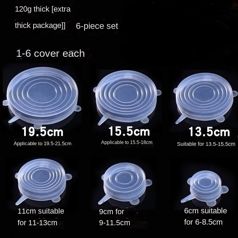 Capac izolator pentru bol pentru răcirea alimentelor Capac sigilat cu specificații multiple, rezistent la căldură, silicon alimentar, pentru conservare.