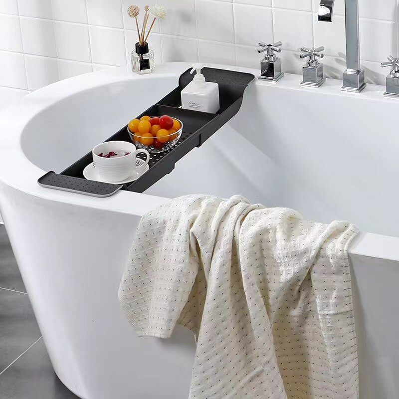 Vonios padėklas Dėžė Ištraukiama daugiafunkcinė makiažo reikmenų laikymo lentyna Ištraukiama lentyna praustuvas vonia dušo virtuvė