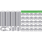 100 броя капаци и ленти за буркани за консервиране Комплект капаци от разделен тип със силиконови уплътнителни пръстени, устойчиви на течове и сигурно консервиране