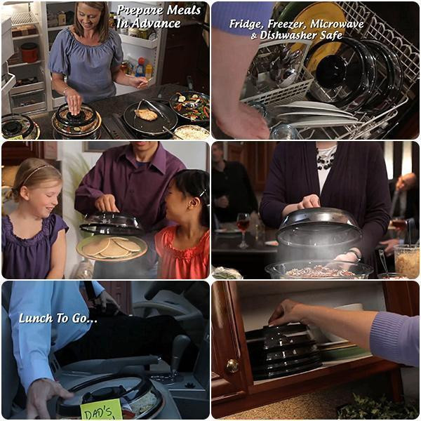 Capac de etanșare cu vid pentru alimente Bucătărie Sigilat instantaneu pentru alimente cu vid Capac proaspăt Capac pentru vase frigider Capac Topper Dom Instrument de bucătărie