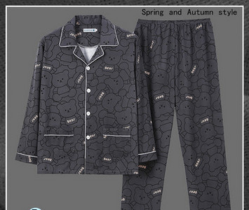 Pijamale pentru bărbați cu guler și buzunar clasic