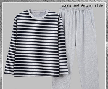 Pijamale pentru bărbați cu guler și buzunar clasic