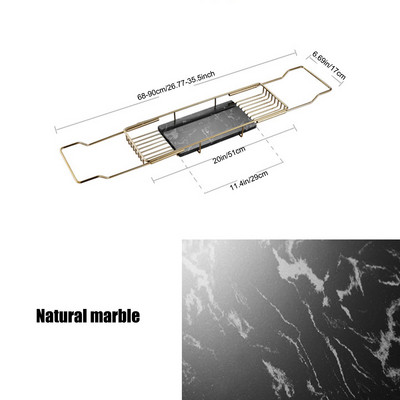 Nerūdijančio plieno vonios padėklas išplečiamas vonios organizatorius Prabangus aukso spalvos reguliuojamas vonios dušo vonios lentynos Vonios priedai