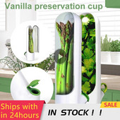 Friss fűszernövény-tartó tartály tisztán tartja a fűszereket. Hűtőtartós üvegek, zöldek, friss tégelyek, zöldségek, konyhai hűtőszekrény