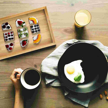 Δίσκος Woodenservice Ξύλο Πιάτο σερβιρίσματος Τετράγωνη μπριζόλα Retro Sushi Nesting Ρουστίκ Πρωινό σανίδα Vintage Τσάι με φρουτοσαλάτα