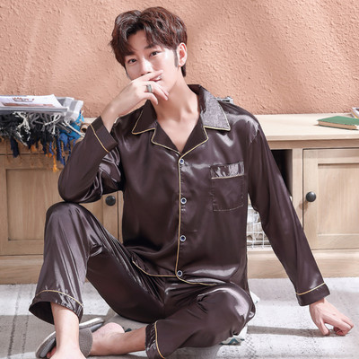 Pijamale pentru bărbați - cu guler clasic