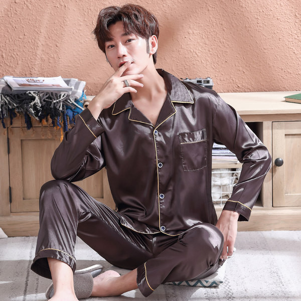 Pijamale pentru bărbați - cu guler clasic