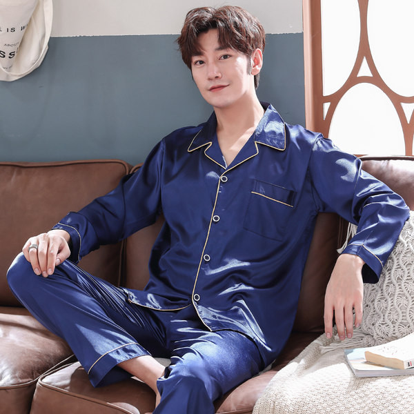 Pijamale pentru bărbați - cu guler clasic